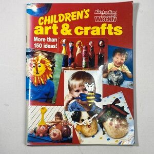 Children's Art & Crafts Book by - Vibrant Red Cover